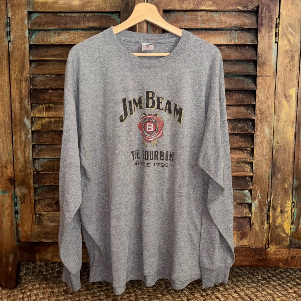 Jim Beam Long Sleeve Gray Shirt